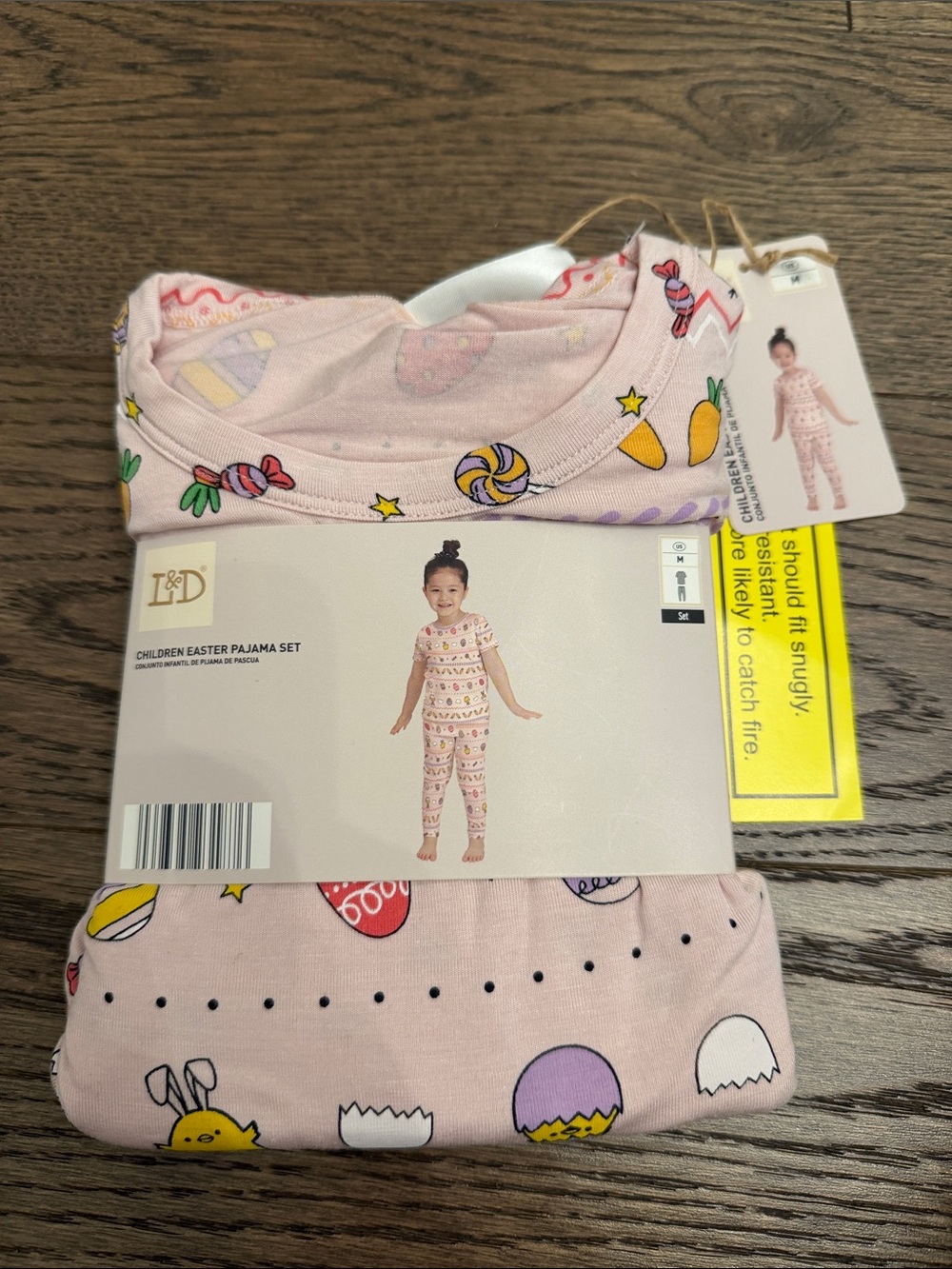 NWT Kids Pink Easter Pajama Set